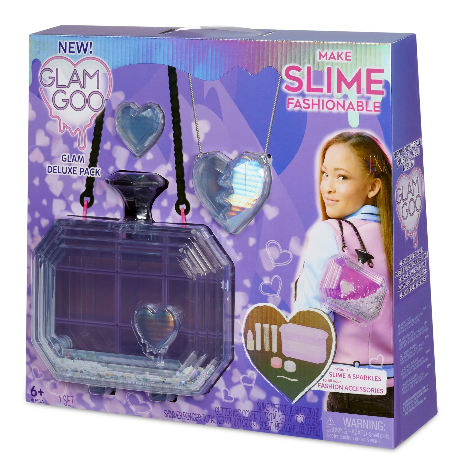 Glam Goo Deluxe Pack with Slime & Fashion Accessories, Multicolor