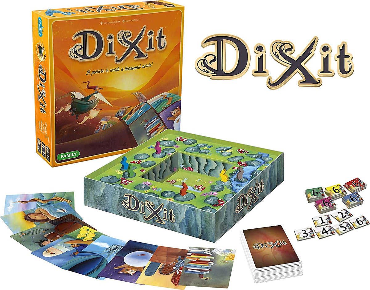 Dixit Board Game - The Award-Winning Game of Imagination and Creativity! Fun Family Storytelling Game for Kids & Adults, Ages 8+, 3-6 Players, 30