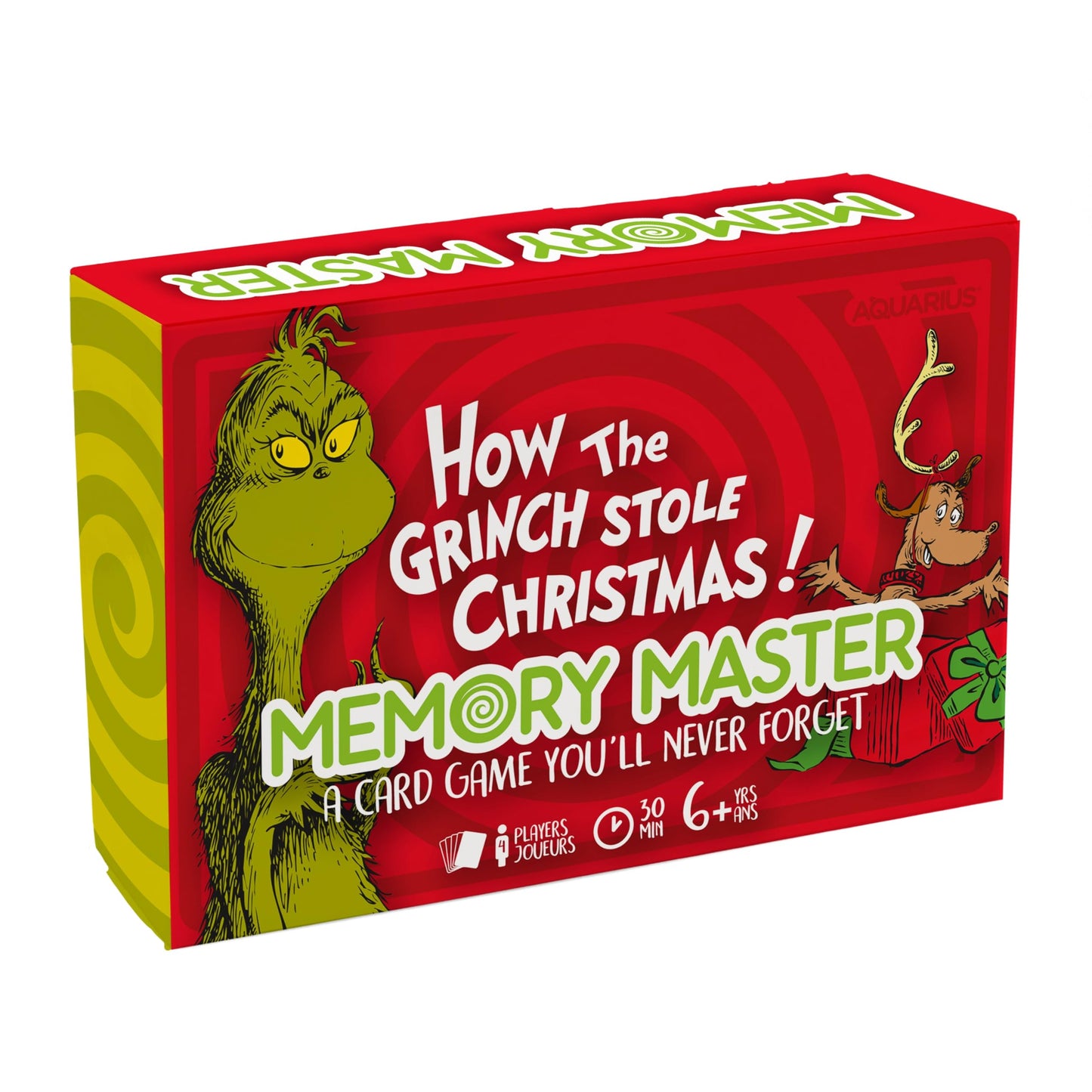 AQUARIUS Grinch Memory Master Card Game, Christmas Matching Family Party Game for Kids Teens Adults, Officially Licensed, Ages 6+