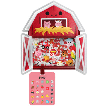 Vango BIZYBOO - The Original Seek & Find Plush - Hidden Object Search Problem Solving Educational Matching Game for Kids 2 and Up (Ol' Red)