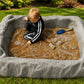 KidWise Digasaurus™ Dinosaur Sandbox with Cover | Outdoor Dig Site with Hidden 3D Fossils | Includes Downloadable Field Guide | Made in USA