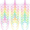 Zddaoole 24 Pcs Unicorn Headbands Unicorn Birthday Party Favors,Plastic Hairbands for Girls,Headware Accessories for Party Supplies Gift,Teens