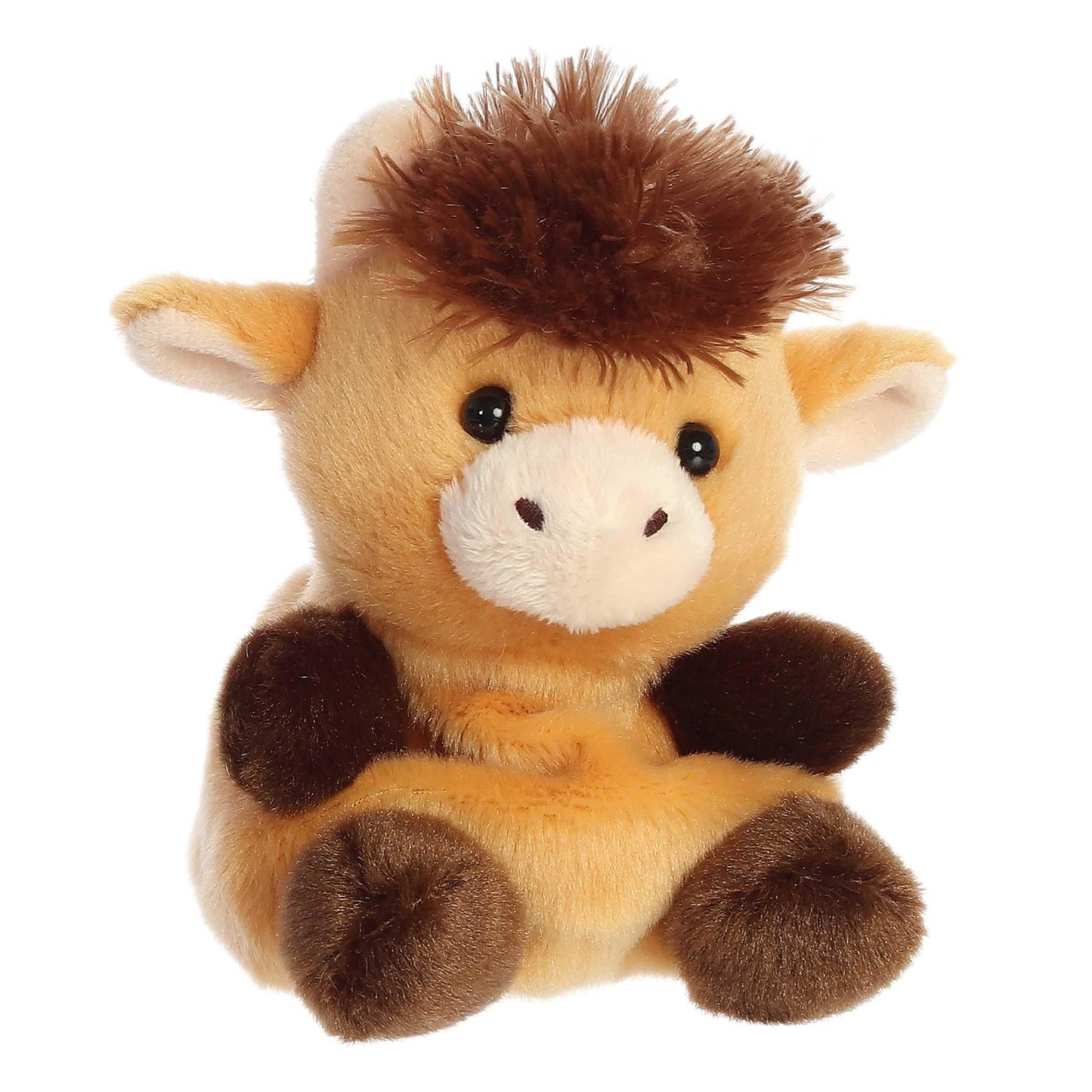 Aurora® Adorable Palm Pals™ Hubert Highland Cow™ Stuffed Animal - Pocket-Sized Play - Collectable Fun - Brown 5 Inches