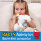 Kids Preferred Peanuts Snoopy Activity Toy - Jingle, Mirror, Teethers, Crinkle, Ribbons, Crinkle, Satin Accents, Soft Plush, On-The-Go Clip, 12 in