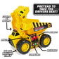 Maxx Action 19'’ 2-N-1 Motorized Dig Rig - Excavator and Dump Truck Toy with Joystick Control for Toddlers | Gift for Kids 3+ | Lights, Sounds