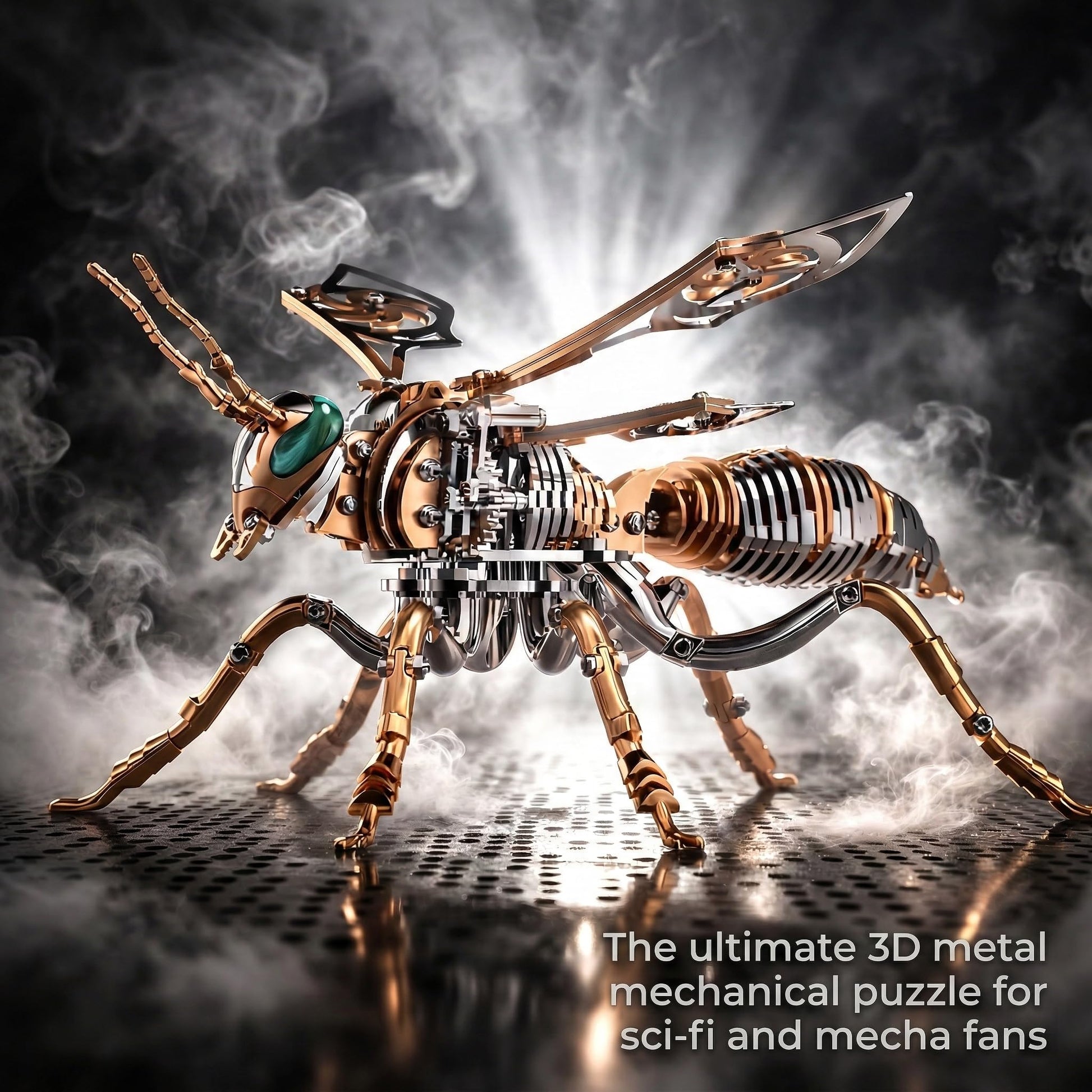 LONGPIN 3D Metal Puzzles for Adults, Mechanical Bee Insect Model Kit