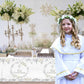 First Communion Tablecloth Decorations, 3Pcs Silver God Bless Baptism Tablecloths,First Holy Communion Cross Baptism Table Cover for Baby Shower First