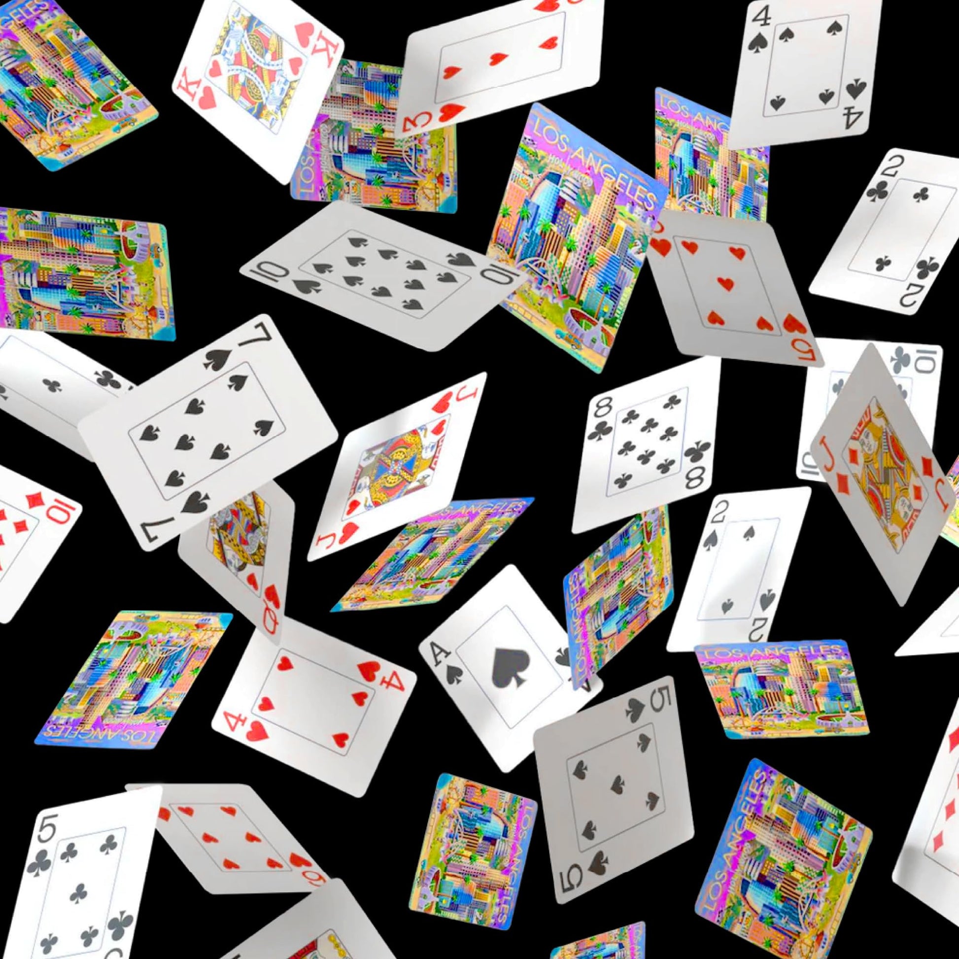 Boardwalk Puzzles Los Angeles, Featherlight Unique Playing Cards, Fun Themed Deck for Home and Travel