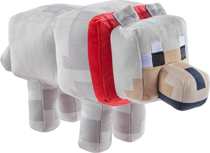 Mattel Minecraft Plush Tamed Wolf Toy, Stuffed Animal, 8-inch Soft Doll Inspired by Video Game Character