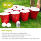 True Giant Beer Pong Set Includes 20 Cups (110 oz Each) and 4 Sphere Balls, Indoor & Outdoor Party Essentials, Beach and Yard Games for Adults