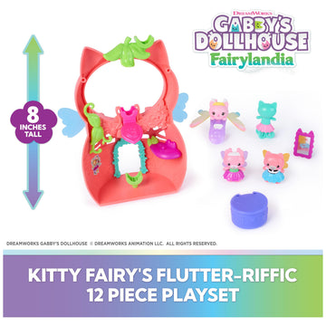 Gabby's Dollhouse Fairylandia, Kitty Fairy’s Flutter-riffic Garden Playset
