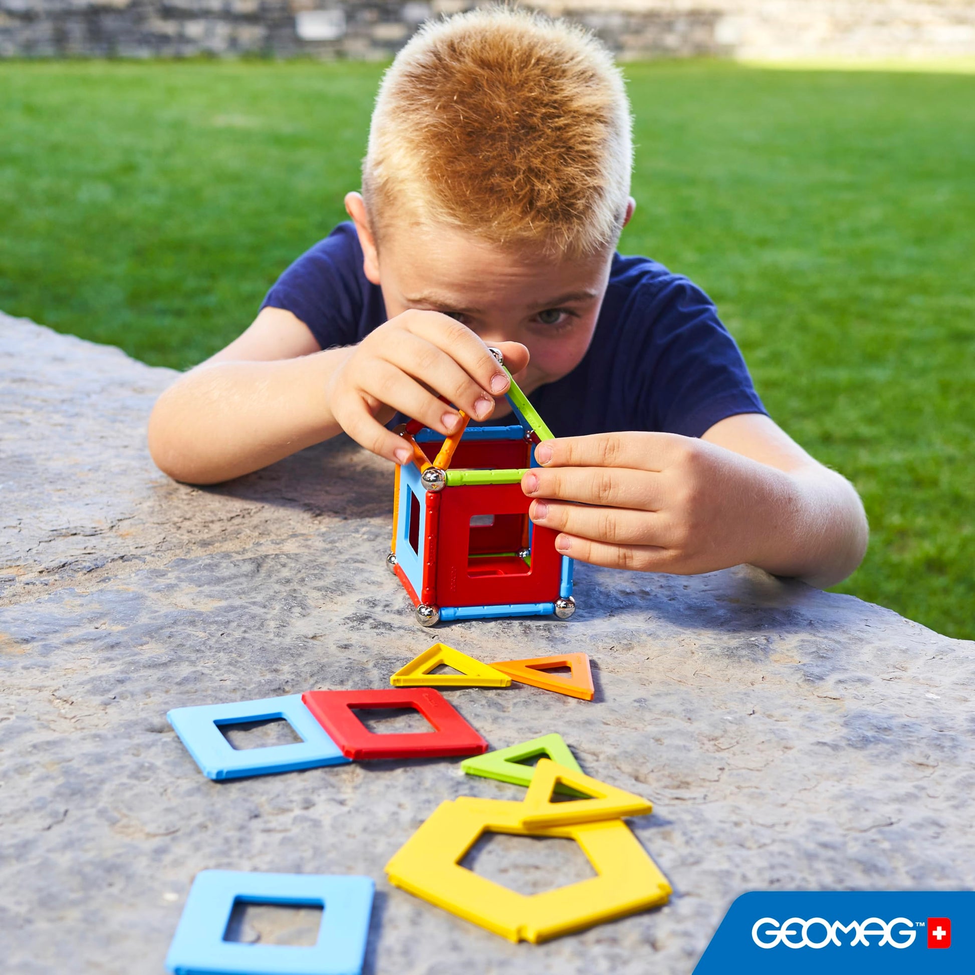 Geomag Magnetic Sticks and Balls Building Set, Magnet Toys for STEM, Creative, Educational Construction Play, Swiss-Made Innovation, Confetti 50 Piece