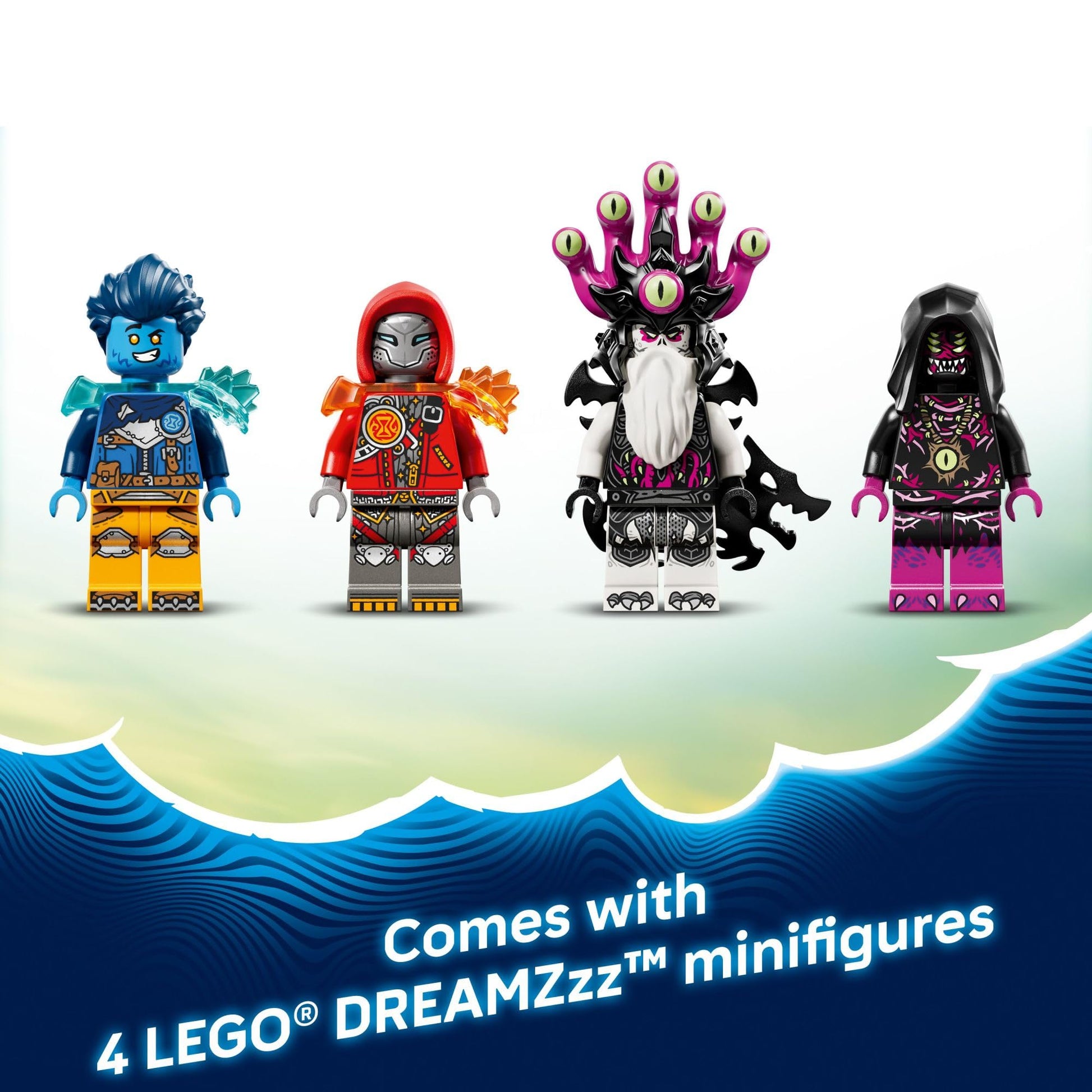 LEGO DREAMZzz Dino Jet Dinosaur Building Toy for Boys & Girls - Pretend Play Set for Kids, Ages 9+, W/2 Build Options - Includes 4 Minifigures - Gift