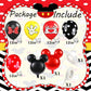 Black Red Yellow Balloon 64Pcs 12 Inch?Cute Print Balloons for Cartoon Themed Birthday Party Decorations Boys Girls Gatherings Party Supplies