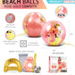 POZA Inflatable Beach Balls Rose Gold Set of 2 - Elegant Rose Gold Confetti Premium Floaters, Heavy Duty Vinyl Floatation Pool Toys for Pool Beach