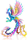 3D Metal Model Kits, Mechanical Undead Bird Seven Colorful 3D Metal Puzzle,Steel Mythology Animal Series DIY Brain Teasers Simple 3D Puzzles Home