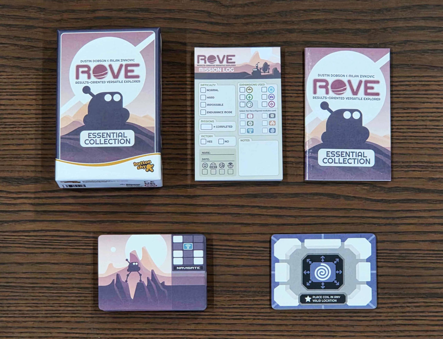 Rove by Button Shy Games | for Ages 8+ | 1 Player Game | 15 Minute Playing Time | Modular Robot Strategy Game with Base Game & 6 Expansions