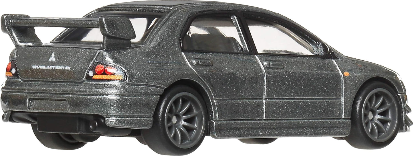 Hot Wheels Premium Car Culture Collectible Toy Car, 1:64 Scale Die-Cast Mitsubishi Lancer Evolution IX, Ronin Run 2 Vehicle with Real Riders Tires