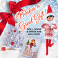 The Elf on the Shelf Scout Elf with Blue Eyes, Christmas Tradition Book Set with Claus Couture Snowflake Sweetie Fair Isle Dress, Red and White