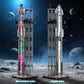 Mould King 21077 Space Rocket Building Blocks Set, 1231+PCS Semi-Transparent Space Shuttle Model, Collectible Spaceship Exploration Rockets for Adults