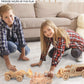 Puzzled 3D Puzzle Rolling Locomotive Train Wood Craft Construction Model Kit, Fun & Educational DIY Wooden Toy Assemble Unfinished Crafting Hobby