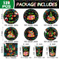 Christmas Party Supplies Disposable Let's Get Elfed Up Tableware Set includes Paper Plates,Napkins and Cups for Elf Christmas Party Supplies,Serve 30