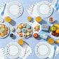 100 Pcs Back to School Party Supplies - Serves 25, Notebook Lined Paper Disposable Tableware, Includes Paper Plates, Napkins, and Plastic Forks