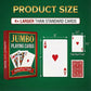 Bedwina Giant Jumbo Playing Cards, Large Print Playing Cards for Seniors, Kids, Adults - Funny Deck of Professional Poker Giant Card Games, Casino