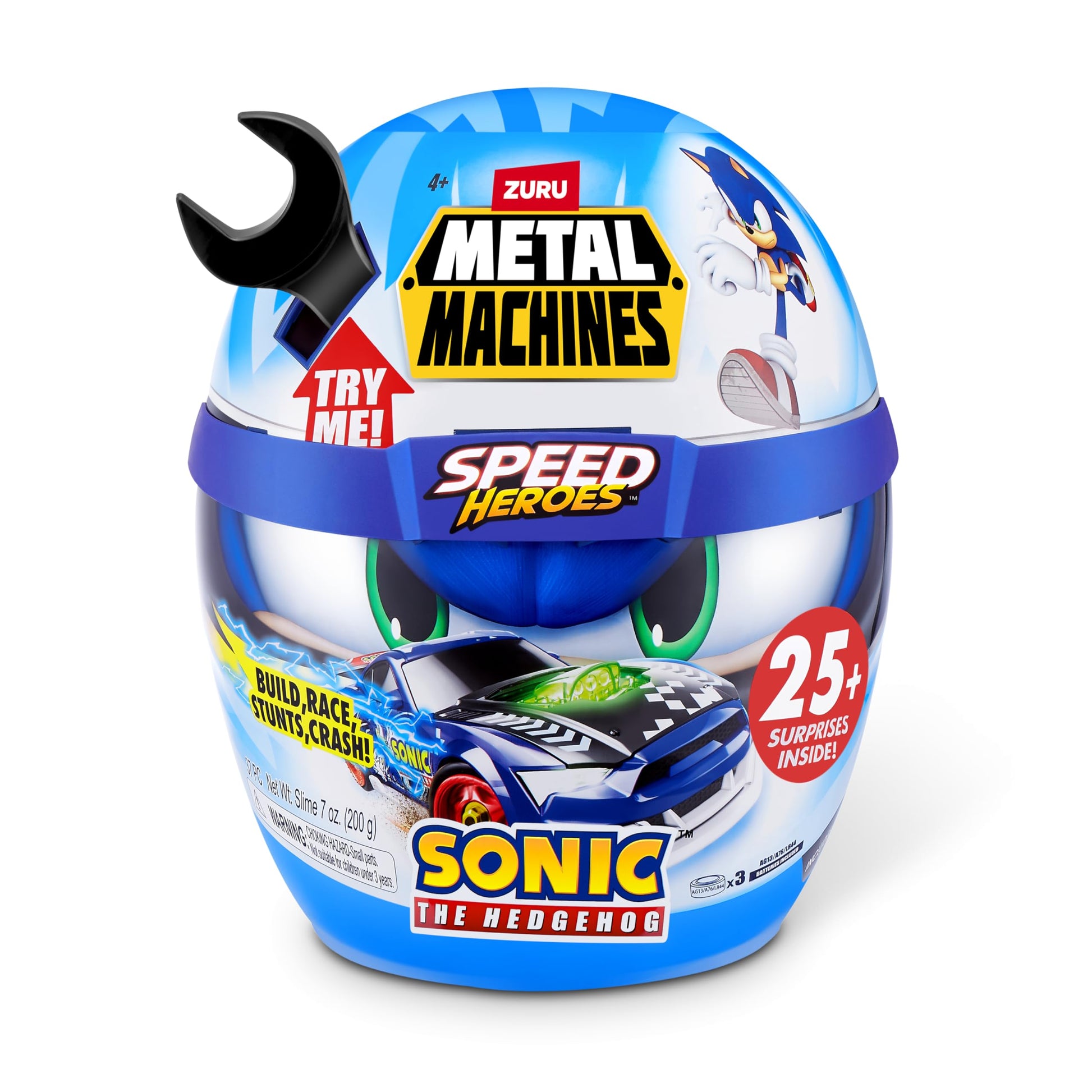 Metal Machines Speed Heroes by ZURU, Build and Race Your Own Race Car (Sonic The Hedgehog)
