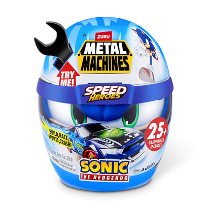 Metal Machines Speed Heroes by ZURU, Build and Race Your Own Race Car (Sonic The Hedgehog)