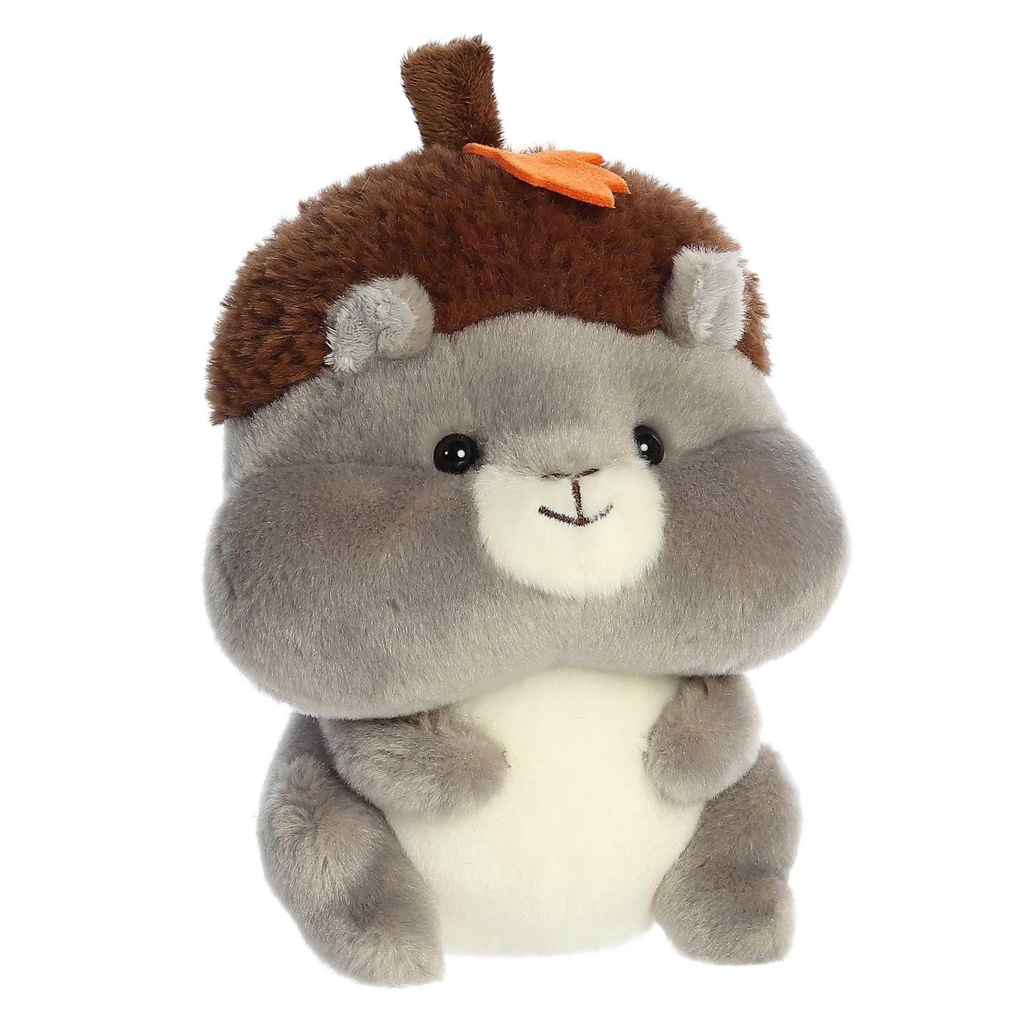 Aurora Festive Holiday Life in A Nutshell Squirrel Stuffed Animal - Seasonal Cheer - Heartwarming Gifts - Gray 8 Inches