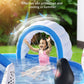 Inflatable Play Center, EVAJOY Kiddie Pool with Slide for Children, Sprinkler, Ice & Snow Theme with Inflatable Dolls, Easy Setup for Garden