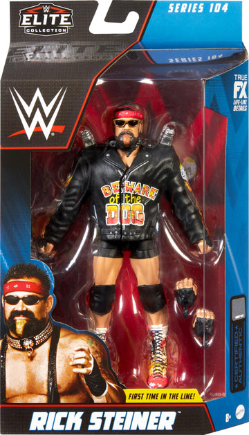 Mattel WWE Elite Collection Action Figure & Accessories, Series #104 Rick Steiner 6-inch Collectible with 25 Articulation Points & Swappable Hands