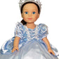 Blue Princess Dress with Tiara for 14-Inch Dolls | Premium Quality & Trendy Design | Dolls Clothes
