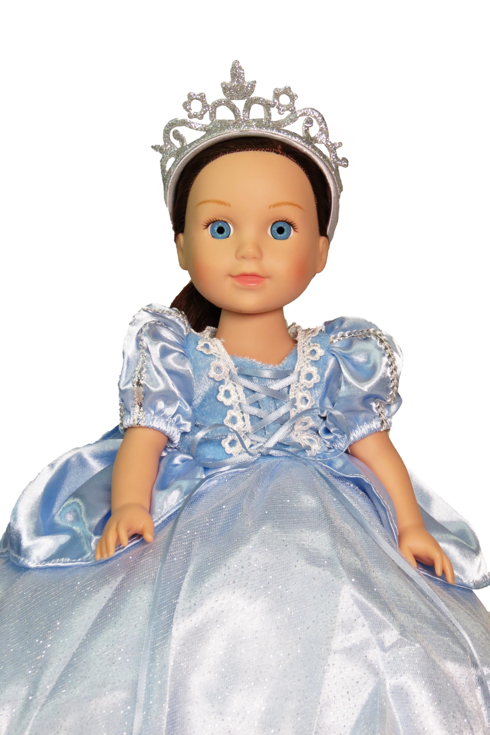 Blue Princess Dress with Tiara for 14-Inch Dolls | Premium Quality & Trendy Design | Dolls Clothes
