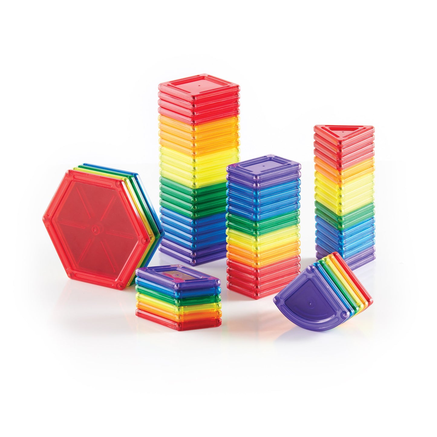 Guidecraft PowerClix Solids Magnetic Building Blocks Set, 70 Piece Magnetic Tiles, Stem Educational Construction Toy