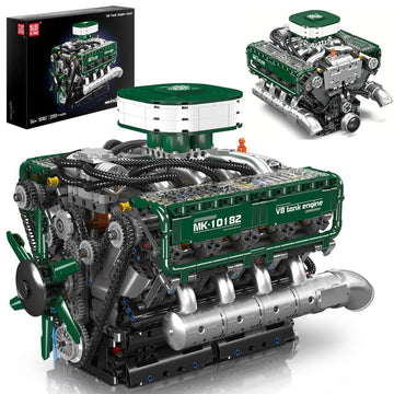 Mould King Tank V8 Engine Building Sets, 2250 Pcs Model Kit for Adults 14+