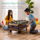Best Choice Products 11-in-1 Kids Combo Game Table Set w/Ping Pong, Foosball, Air Hockey, Shuffleboard, Bowling, 5 Accessory Bags - Dark Wood
