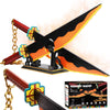 Jorumo Sword Building Set, 82in Double Blade Tengen Uzui Sword Building Block with Stand, Handmade Cosplay Anime Sword Toy Building Set for Collecting