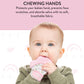 Malarkey Kids Patented Teething Mitten, Munch Mitt Baby Chew Toy - Protects Hands from Chewing & Saliva, Heals Aching Gums, Promotes Sound & Visual
