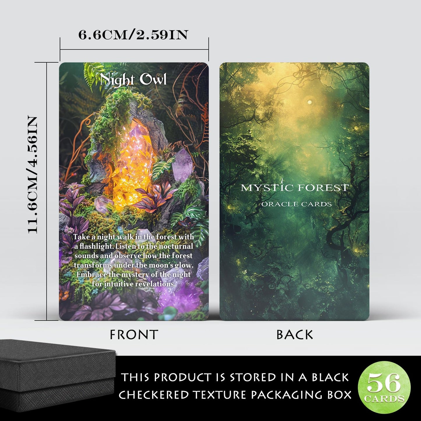 Pacify Enchanted Forest Oracle Cards 56 Card Mystic Forest Oracle Deck for Beginners, Spiritual Guidance & Nature Divination Inspiration (Mystic