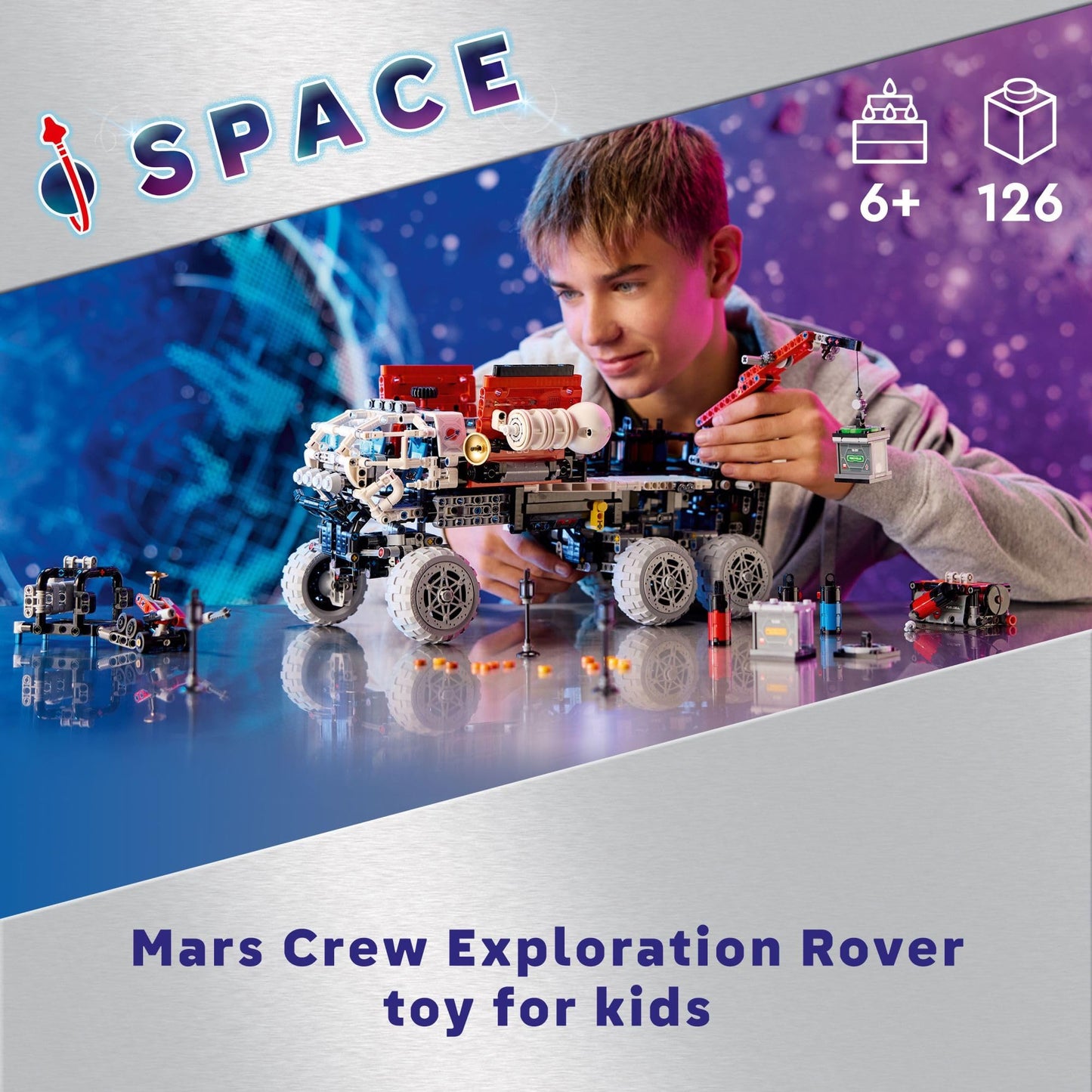 LEGO Technic Mars Crew Exploration Rover Building Toy - Build & Display for Room Decor - Gift for Christmas - Set for Boys & Girls, Ages 11+ Years