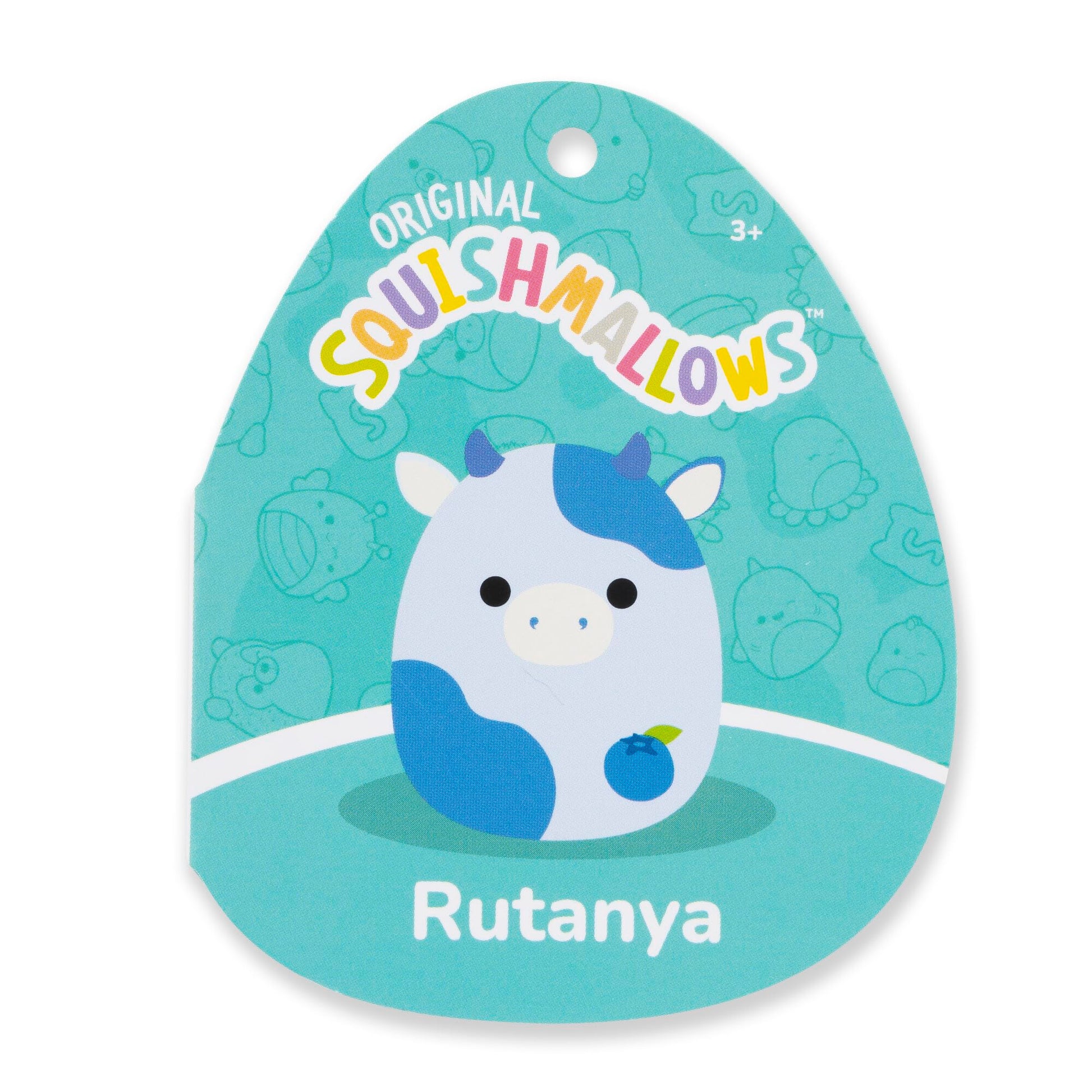 Squishmallows Rutanya 12 Inch Blueberry Cow Plush - Original Squishy Stuffed Animal Toy, Soft Marshmallow Pillow Pal, Collectible Squad Member
