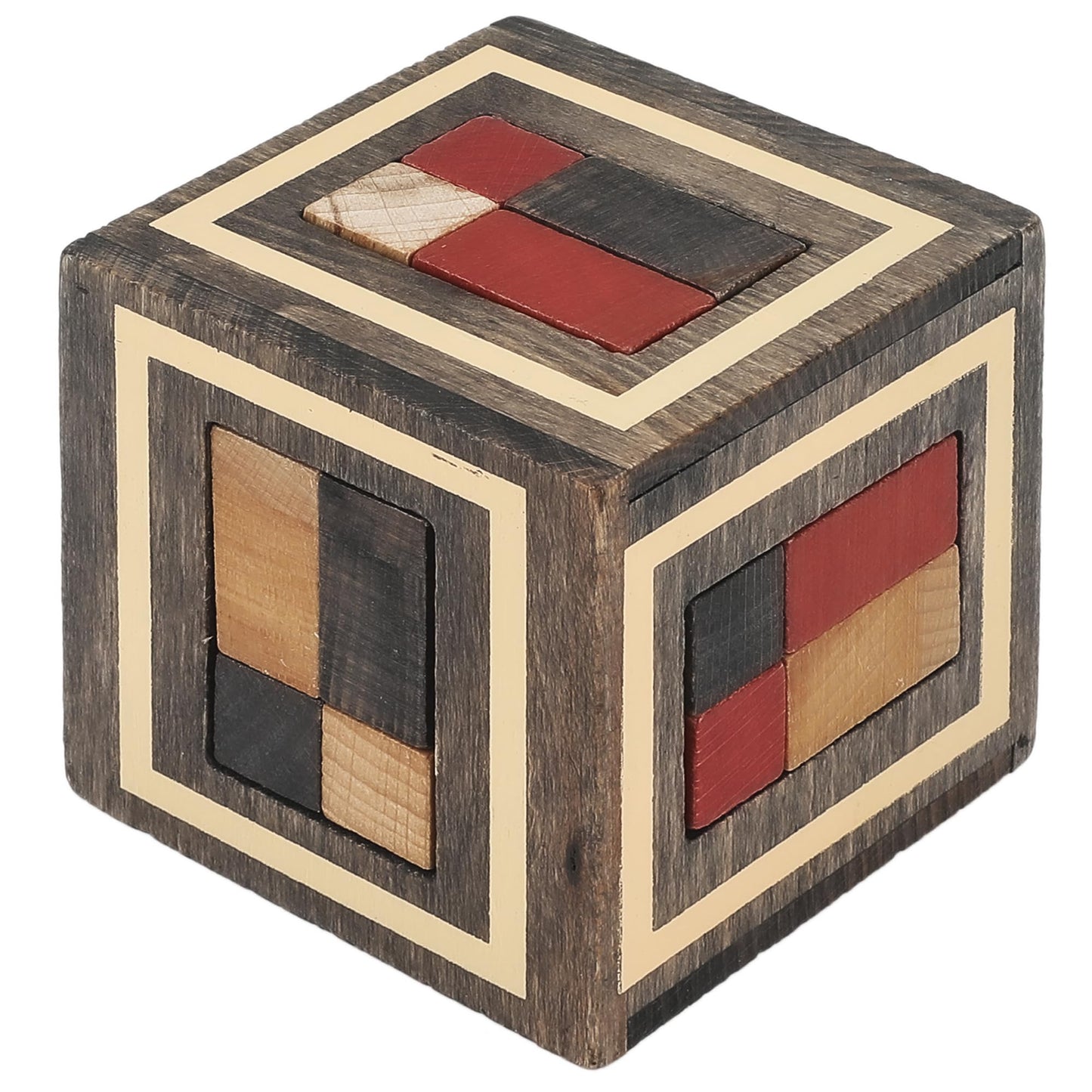 Sharp Brain Zone Wooden Puzzle Box - 3D Wooden Brain Teaser Puzzle with Secret Compartments | Handcrafted Natural Wood, STEM Educational Logic Game