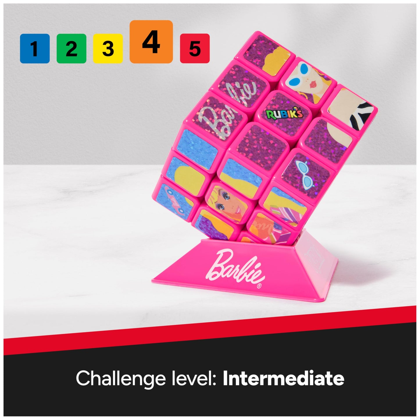 Rubik's Cube Barbie 50th Anniversary 3x3 Cube Collectible Brain Teaser