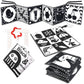 KUANGO Newborn Toys Black and White Baby Toys 0-3 Months High Contrast Baby Toys for Newborn - High Contrast Baby Soft Book Infant Tummy Time Toys
