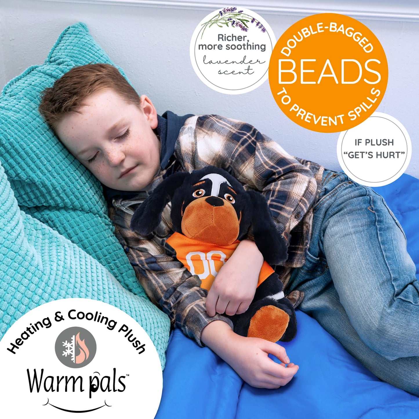 Warm Pals Smokey University of Tennessee Mascot UT Vols - Heatable Coolable Bedtime Comfort Plushie - 1.5lbs - Cozy Microwavable Lavender Scented