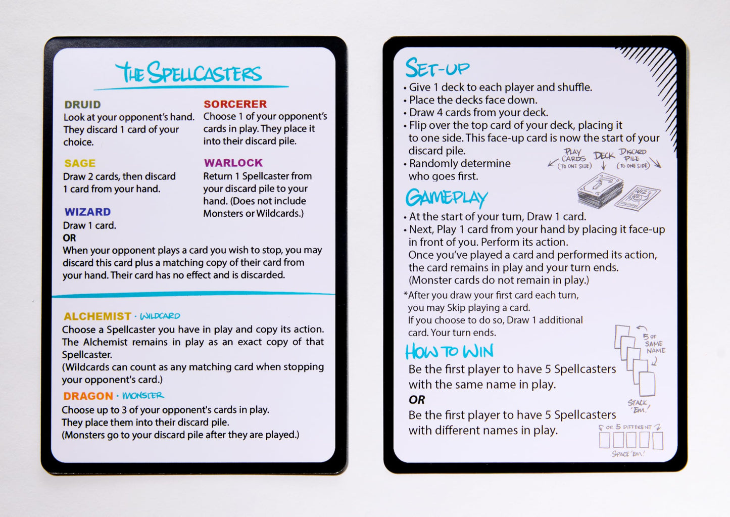Brightcast - Brightcast Card Game, 2 Players, 5 min to Learn, 10 min to Play, Ages 8+