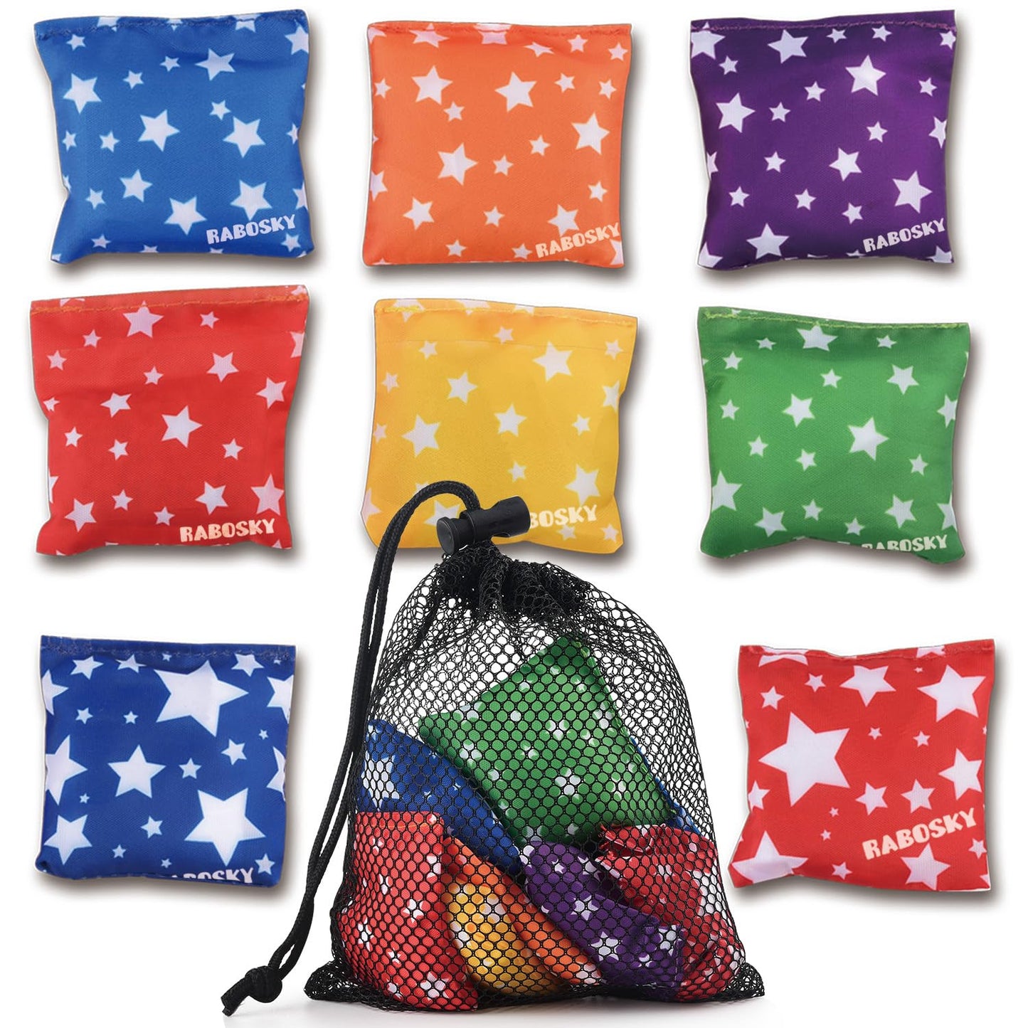 RaboSky Small Bean Bags for Kids Tossing, Mini Beanbags Toss Toy for Toddler Preschool Prek Daycare Supplies Classroom Circle Time Home Schooling
