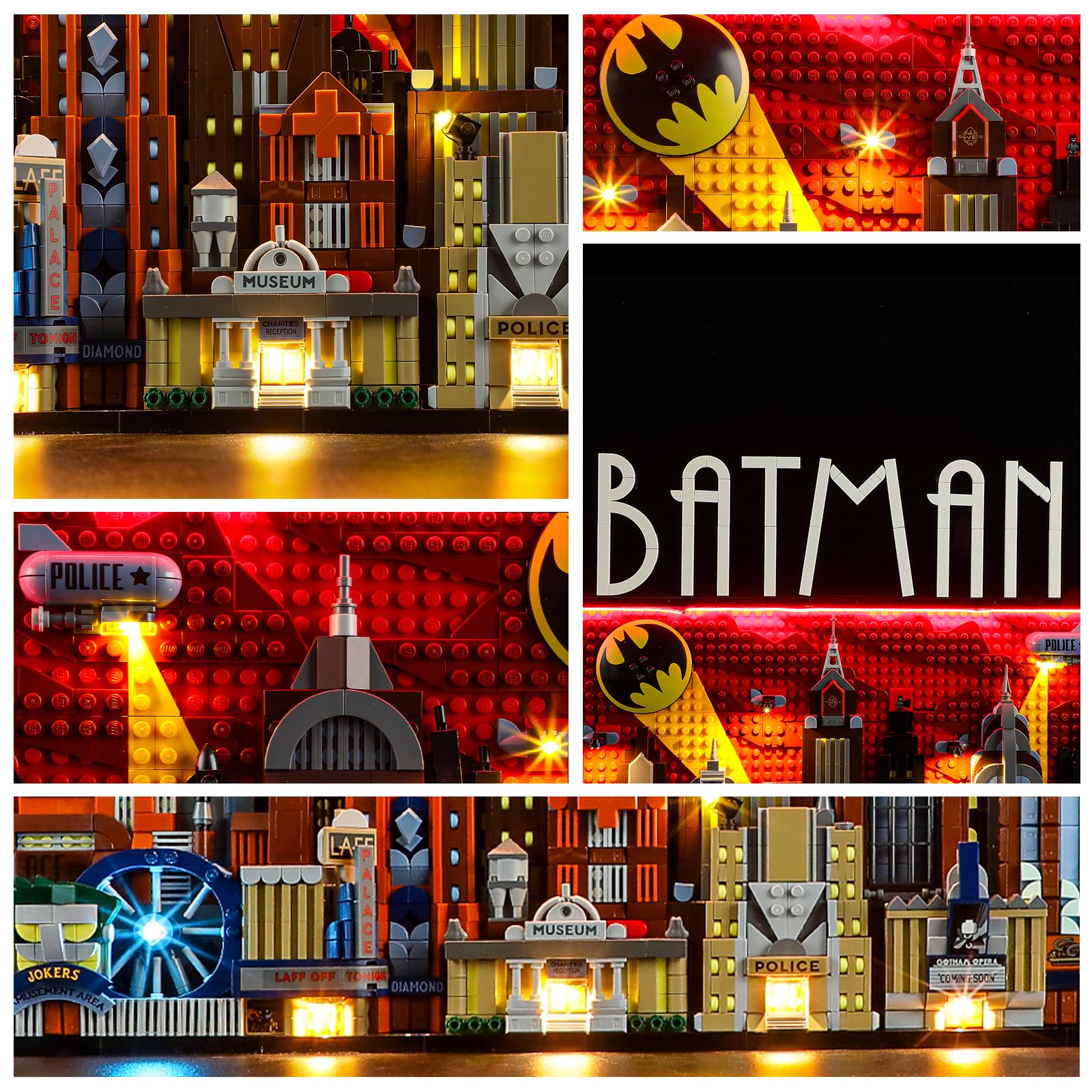 YEABRICKS LED Light for 76271 DC Batman: The Animated Series Gotham City Building Blocks Model (Building Set NOT Included)
